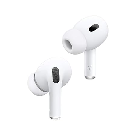 Apple AirPods Pro 2 ワイヤレスイヤホン、Bluetooth5.3、アクティブノイズキャンセリング、外部音取り込み、パーソナライズされた空間オーディオ、原音に忠実なサウンド、H2 チップ、USB-C 充電、防塵性能と耐汗耐水性能、「探す」対応、Qi充電、ヒアリング補助機能
