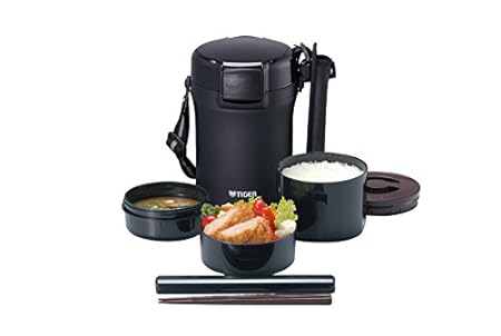 タイガー 魔法瓶 保温 弁当箱 ステンレス ランチ ジャー 茶碗 約 3 杯分 ブラック LWU-A172-KM Tiger