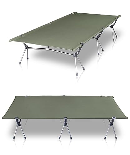FUTUREFOX ワイドコット コット 折りたたみベッド キャンプベッド アウトドアベッド ハイ・ロー切替 (オリーブ)