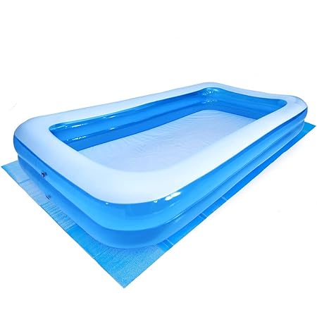 プール マット 厚手 【子供たちを笑顔にするプールマット】 大きい 300㎝用 250㎝用 200㎝用 150㎝用 大型 家庭用 シート カバー (ブルー, 305cm×185cm×3.5mm)