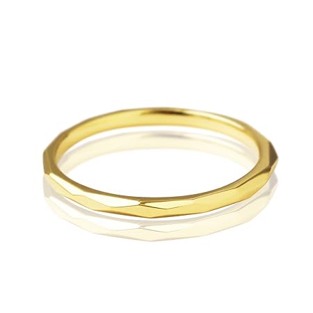 ピンキーリング 18金 リング k18 指輪 レディース ゴールド 3号 カット デザイン シンプル 18金指輪レディース 18k