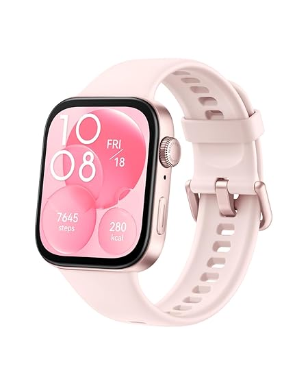 HUAWEI WATCH FIT 3 スマートウォッチ 薄さ9.9mmアルミ合金ボディ 大画面1.82インチAMOLEDディスプレイ 軽量本体26g GPS搭載 カロリー管理と健康管理 高精度な睡眠測定 自動輝度調整 10日間ロングバッテリー iOS/Android対応 ピンク