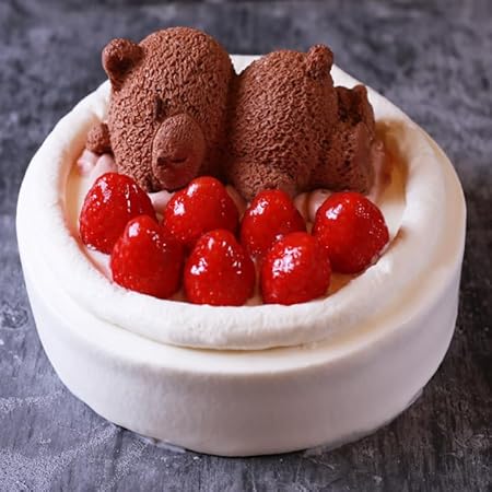 morin 苺ショートケーキ 5号【 いちご ショートケーキ くま 直径約15cm】可愛い クマ ケーキ イチゴショート ケーキ ギフト プレゼント 記念日 お祝い