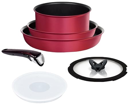 ティファール 鍋 フライパン 6点 セット 着脱式取っ手 蓋 付 インジニオ・ネオ ルビー・エクセレンス セット6 L66391 2016年モデル【IH対応】