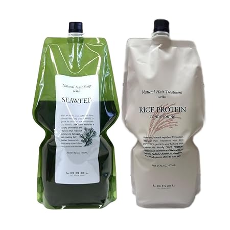 ナチュラルヘアソープ&トリートメント Lebel ルベル ナチュラル ヘアソープ SW シーウィード 1600ml & RP ライスプロテイン 1600ml セット
