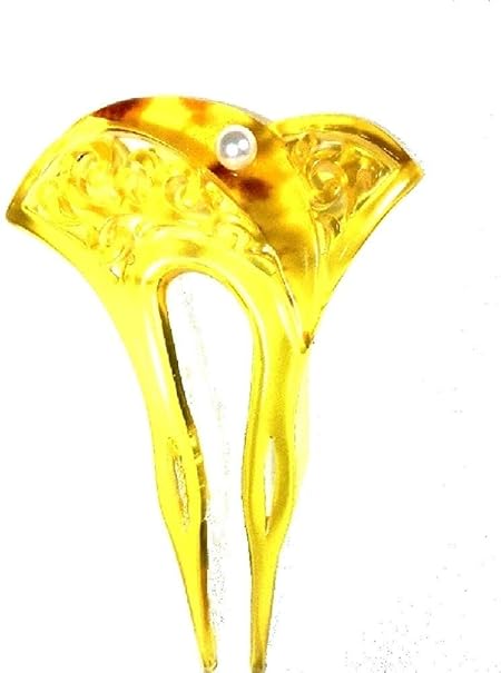 【創業明治七年べっ甲の菊池セール中】本べっ甲張りかんざしあこや真珠付ー55 鼈甲かんざし【結婚式・留袖・訪問着・入学式】