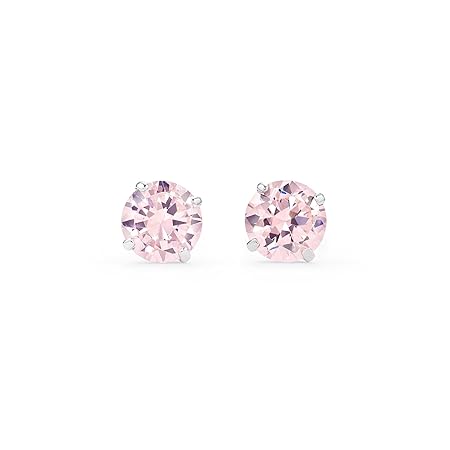Gift from New York ピアス レディース 0.3ct 14金 ホワイトゴールド 一粒ピアス ピンク 金属アレルギー対応 女性 プレゼント