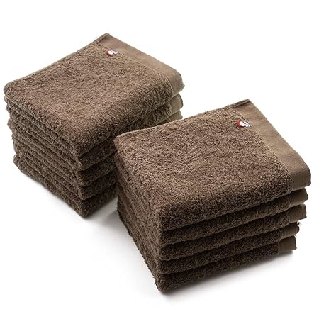 今治タオル フェイスタオル リゾート ホテル タオル 10枚セット ブラウン まとめ買い 日本製