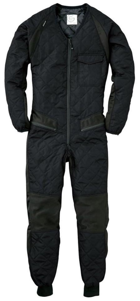 GRACE ENGINEERS (グレースエンジニアーズ) 防寒インナーつなぎ 長袖 中着 キルト sk-ge2040 ブラック LL