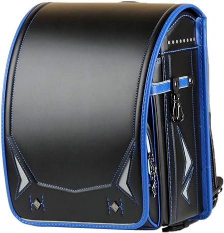 Bidasu(ビダスー) ランドセル 男の子 a4フラットファイル対応 自動ロック 高級合革 超軽量 摩擦に強い 撥水加工 新学期お祝い 小学生通学鞄 6年間使える S62(ブラックブルー)