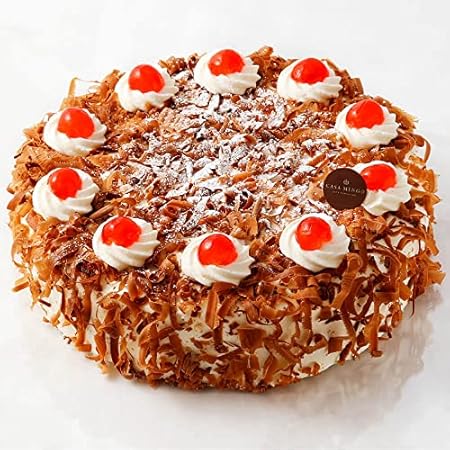 洋菓子店カサミンゴー 最高級洋菓子 シュヴァルツベルダー キルシュトルテ ショートケーキ (12cm, 誕生日プレートセット)