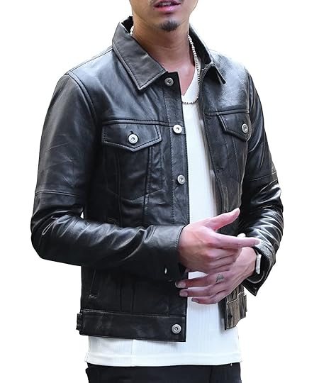 【本革】レザージャケット ライダースジャケット メンズ 革ジャン 本革ジャケット シングルライダース ダブルライダース リアルレザー リプロダクトレザー (ジョーカー) L Gジャンタイプ