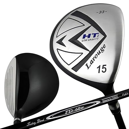 【右用/メンズ】Larouge ラルージュ HT2 ドデカ短尺 フェアウェイウッド ゴルフクラブ(2W/3W/5W/7W/9W/11W/13W/15W/17W/19W/21W)標準シャフト(FD-60)製造直販ゴルフ屋 (右, FD-60標準カーボンシャフト, r, 33)