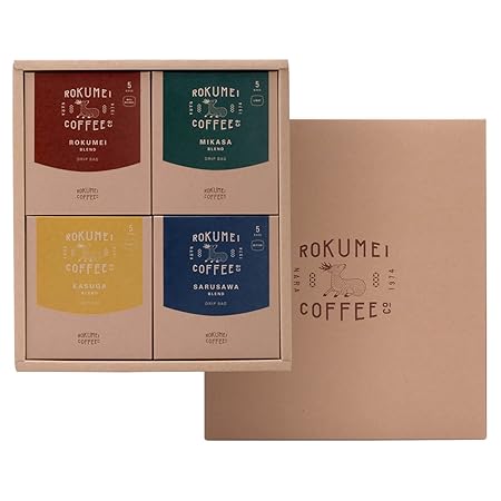 ロクメイコーヒー コーヒー ギフト ドリップバッグ 20個 セット ( 4種 × 各5個 / 詰め合わせ / 箱付き ) 結婚祝い ドリップ 贈り物