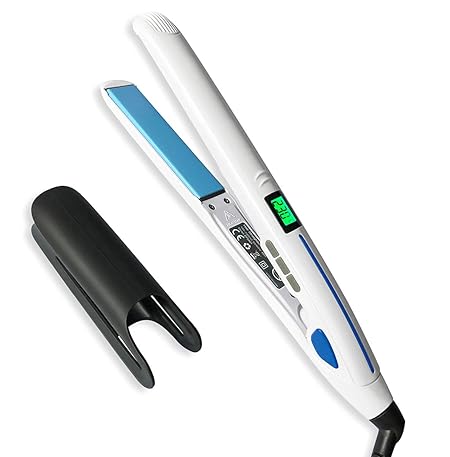 Xingchii ストレートアイロン カールアイロン ヘアアイロン 2WAY 25mm 海外対応 男女兼用 LED温度表示 11段階温度調節130℃-230℃ AC100V-240V 自動電源オフ マイナスイオン放出 ホワイト