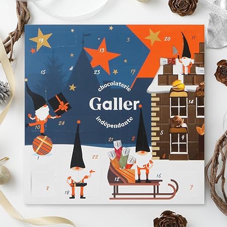 【400個限定】 ガレー Galler チョコレート ベルギー王室御用達 アドベントカレンダー プレミアム スイーツ お菓子 個包装 お取り寄せ ポストカード 手提げ袋付き(11月下旬以降順次発送予定)