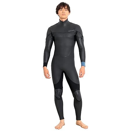 FELLOW フェロー セミドライ ウェットスーツ ロングチェストジップ 5mm 3mm ラバー ドライ 裏起毛 サーフィン メンズ 日本規格 MLBサイズ Blue Evo