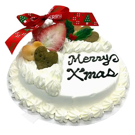 創業20年ワンバナ 犬用のクリスマスケーキ D デリシャスcake (6号馬肉) ワンちゃん大喜び !プレゼントやギフトにも人気! 無添加 でごちそう