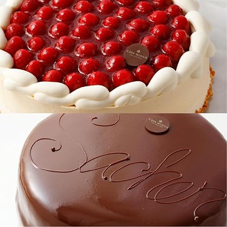 最高級洋菓子 シュス 木苺 レアチーズ ケーキ 15cm& ザッハトルテ 12cmセット (誕生日プレート無し)