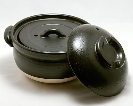 【華華百貨店】ふっくらご飯鍋 二重蓋 2合炊 萬古焼 ばんこ焼土鍋 陶器 日本製