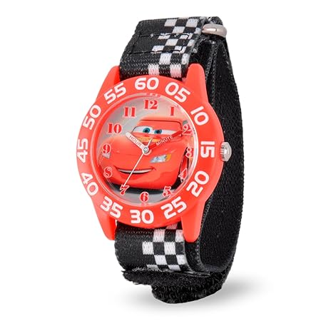 ディズニー カーズ ライトニング・マックイーン 腕時計 (赤 黒) Disney CARS Lightning McQueen Watch (W001679) 【並行輸入】