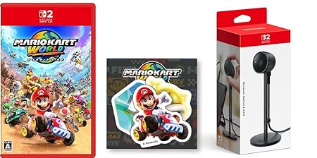 マリオカート ワールド -Switch2 & 【任天堂純正品】Nintendo Switch 2 カメラ 【Amazon.co.jp限定特典】ダイカットホログラムステッカー3種セット 同梱