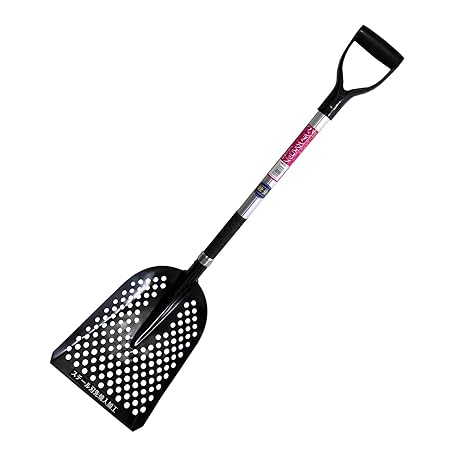 J-FIT 超かるーいアルミ柄 炭スコップ パンチングタイプ 握り易いラバー加工柄使用