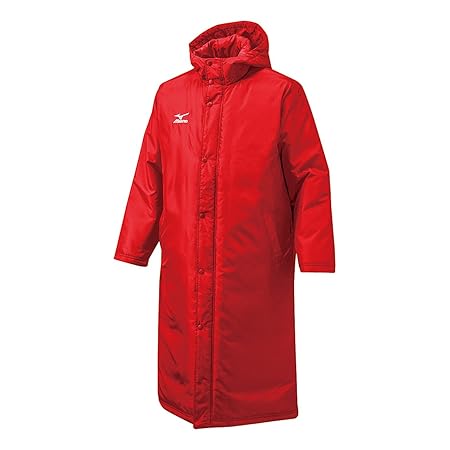 野球 ミズノ ウェア アウター ウエア ベンチコート 12JE6G60 Mizuno 防寒 アウター 野球部 秋冬 秋用 冬用 練習 トレーニング 自主練 野球用品 スワロースポーツ レッド(62) S