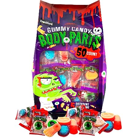 Frankford Halloween Gummy Candy Body Parts (50 Count) ハロウィングミキャンディボディパーツ(50個)375g