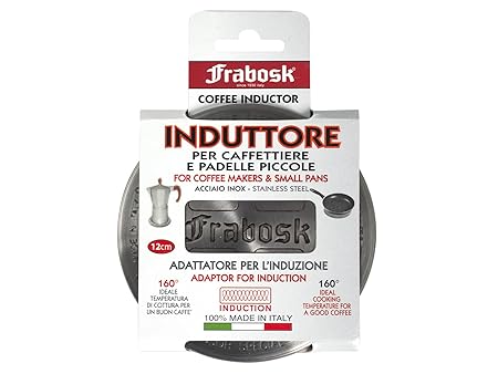 Frabosk (フラボスク) モカポット用IHヒーティングプレート直径12cm【エスプレッソメーカー用、IH・ガスコンロ両用】 099.00.3 シルバー