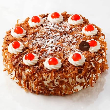 洋菓子店カサミンゴー 最高級洋菓子 シュヴァルツベルダー キルシュトルテ ショートケーキ (誕生日プレートセット, 15cm)