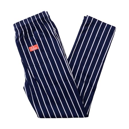 COOKMAN クックマン シェフパンツ バーテンダーパンツ Bartenders Pants Stripe スリムフィット タイトストレート 新モデル カジュアルパンツ コックマン ストライプ ネイビー 231-01865
