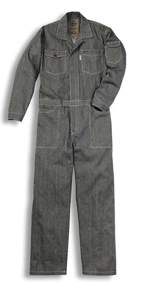 GRACE ENGINEERS グレースエンジニアーズ GE-105 長袖ツナギキッズ20ブラックヒッコリー150