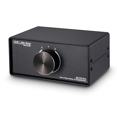 1(3)-IN-3(1)-OUT XLR バランスオーディオコンバータ ステレオパッシブセレクタスイッチャー MC103-Pro (3IN1OUT)