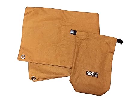 SPLASH FLASH 難燃タープガード グランドシート レジャーシート 風除け 風防 火の粉避け ケース付き (コヨーテ)