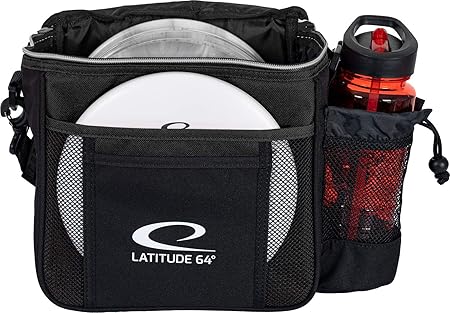 D·D DYNAMIC DISCS Latitude 64 ブラック スリムディスクゴルフバッグ 入門ディスクゴルフバッグ 初心者やカジュアルなディスクゴルフラウンドに最適 軽量で丈夫なフリスビーゴルフバッグ ディスク容量8~10枚
