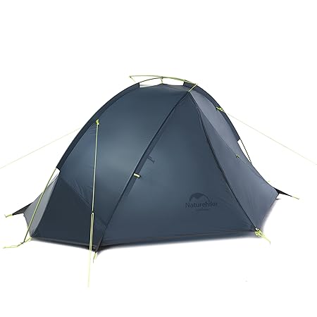 Naturehike公式ショップ ソロテント 軽量 1人/2人用 前室あり 耐水圧4000mm 20D ツーリング グランドシード付き コンパクト 3シーズン アウトドア キャンプ 登山 (ネイビー, 2人用)