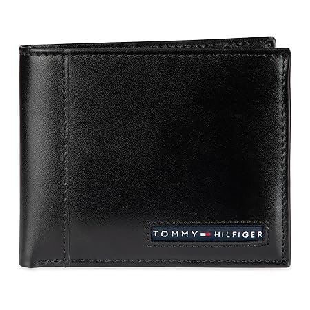 Tommy Hilfiger トミーフィルフィガー 財布 メンズ 財布 Men's Leather Ranger Pass case Wallet (Black)