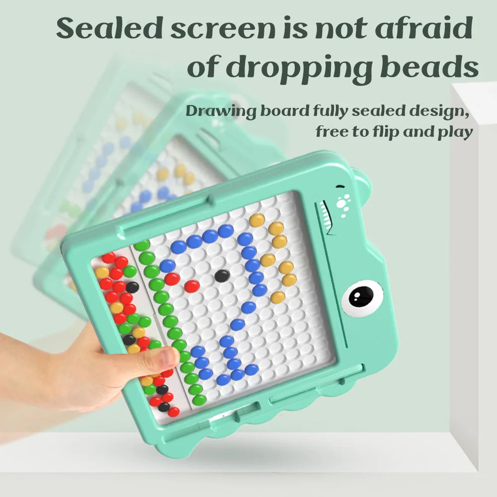 子供用マグネットお絵かきボード 恐竜カラー 数字迷路 木製ボードパターン モンテッソーリ 細かい運動能力 学習玩具