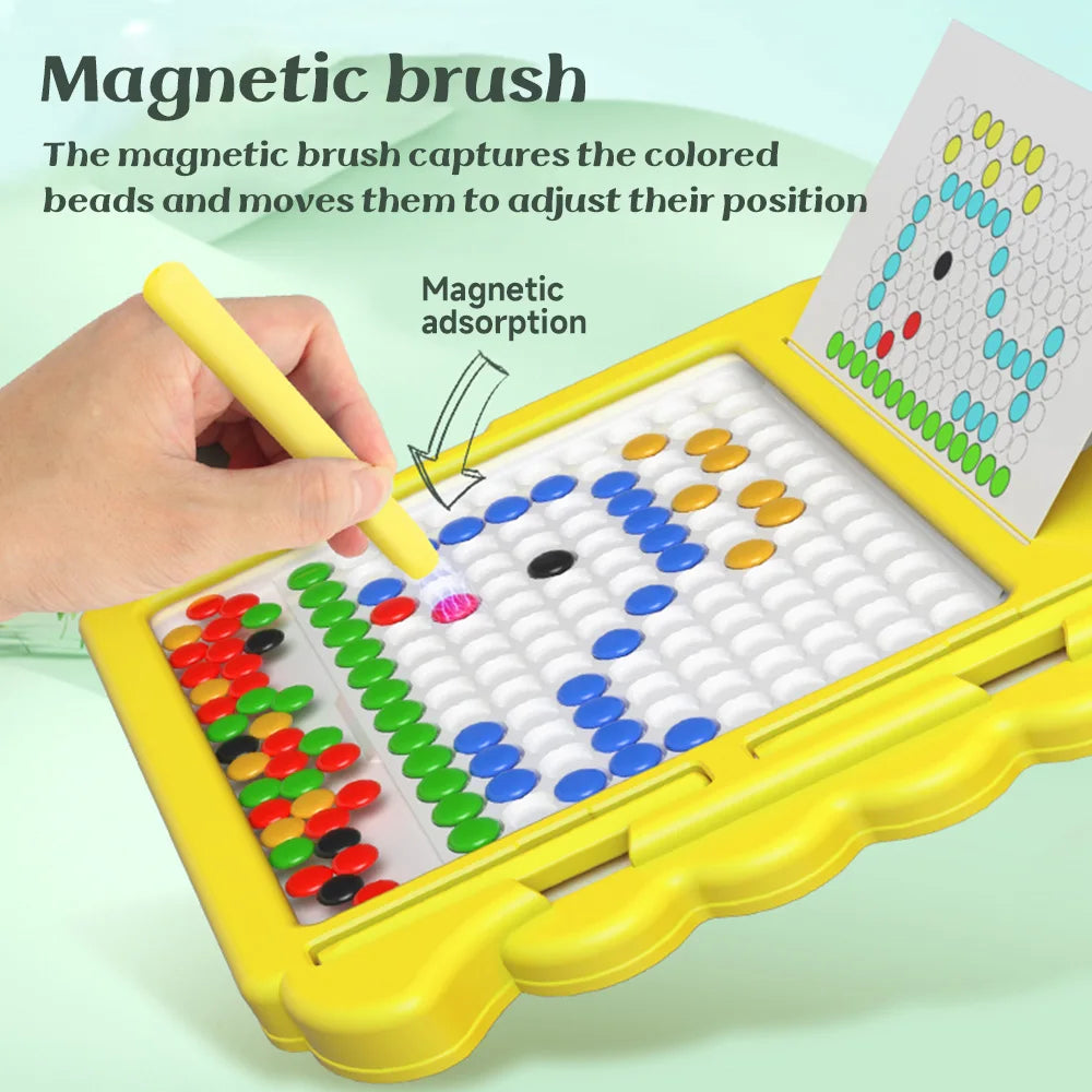子供用マグネットお絵かきボード 恐竜カラー 数字迷路 木製ボードパターン モンテッソーリ 細かい運動能力 学習玩具