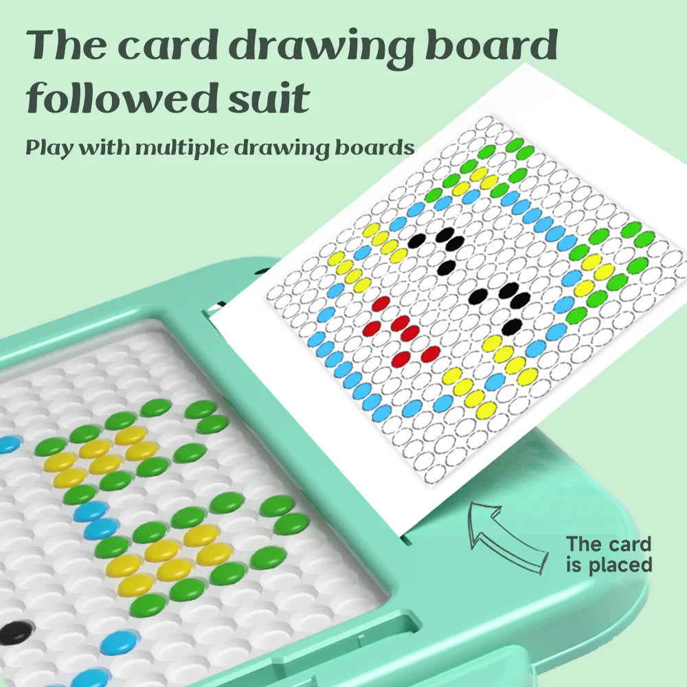 子供用マグネットお絵かきボード 恐竜カラー 数字迷路 木製ボードパターン モンテッソーリ 細かい運動能力 学習玩具