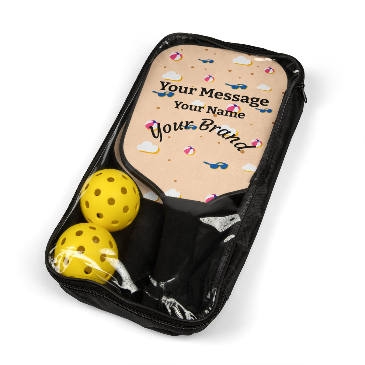 Personalized Pickleball Paddle Set with Custom Message and Name