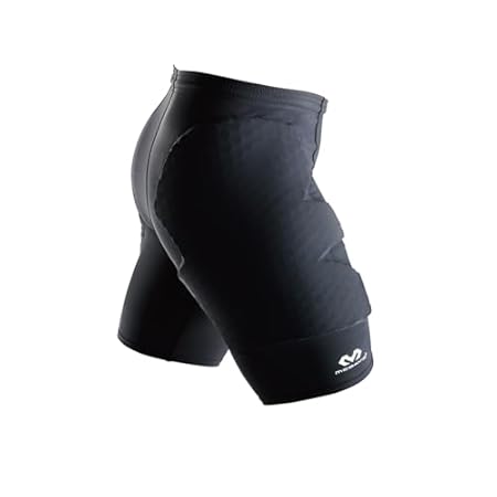 [McDavid] 【公式】 バスケットボール 渡邊雄太選手 愛用ブランド マクダビッド HEX ガードショーツ パッド 9mm厚太もも お尻 腰骨 パッド付インナーショーツ ブラック 打撲 衝撃吸収 保護 吸汗速乾 動きやすい 蒸れにくい サッカー キーパー ハードサポートM7740/L/BK