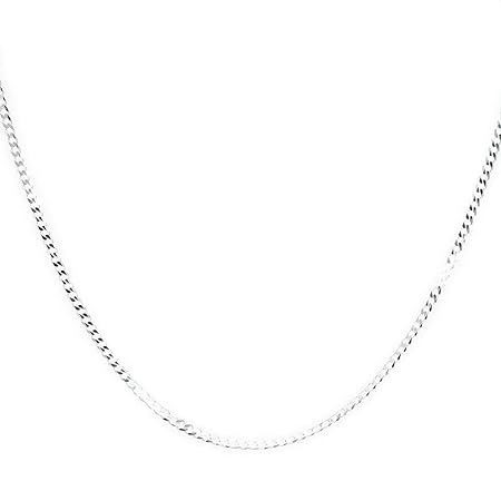 [シルバーワン] イタリア製 シルバー925 喜平ネックレス チェーン メンズ bo [白銀色 6面カット 幅3mm細目 厚1mm 長さ50cm] キヘイ