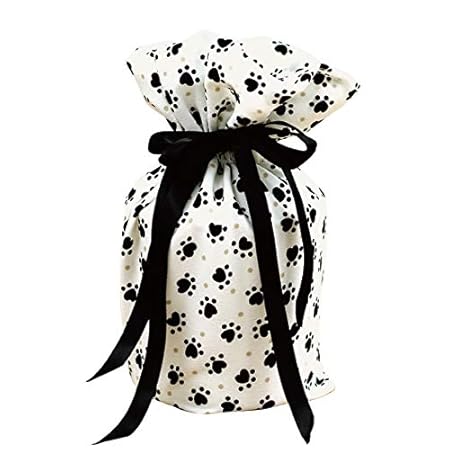 ペット骨袋 骨壷カバー 足あと かわいい 巾着 肉球 (3寸)