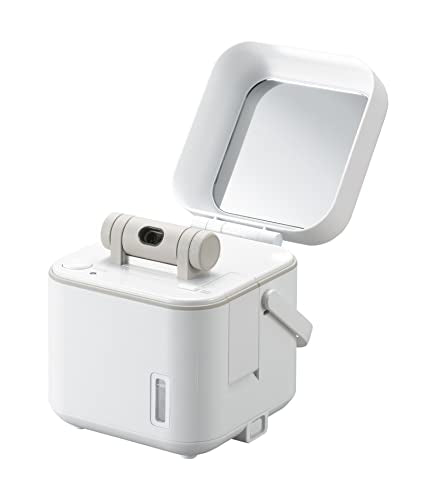 TWINBIRD(ツインバード) フェイススチーマー コンパクト イオンスチーム 美顔器 ミラー付 毛穴ケア 水道水対応 パールホワイト 白 ESH-2787W