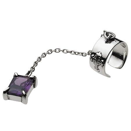 [セノーテ]スウィング ストーン イヤーカフ パープルジルコニア【シルバー925 シルバーアクセサリー】e0226