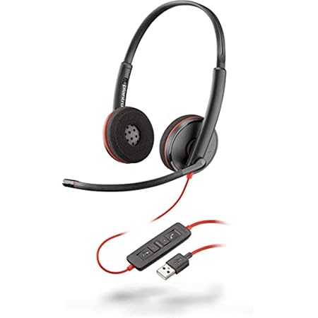 Plantronics ブラックワイアー C3220 ヘッドセット - ステレオ - ブラック - USB Type A - 有線 - 20 Hz - 20 kHz - オーバーヘッド型 - 両耳用 - 耳載せ - ノイズキャンセリングマイク