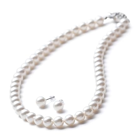 パールネックレス 高級国産 グランプレミアム 8mm 45cm ホワイト ピアス （JC） ブランド3年保証