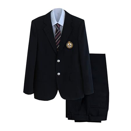 卒業式 正統派ガールズ スカートスーツ 女の子男の子 ジュニア フォーマル スーツ入学式 中学 私服 高校 制服 (ニットカーディガン/シャツ/スカート/ネクタイ/パッジ) 男性女性 受験 面接 卒服 制服カーデ スーツ (S, YN01)